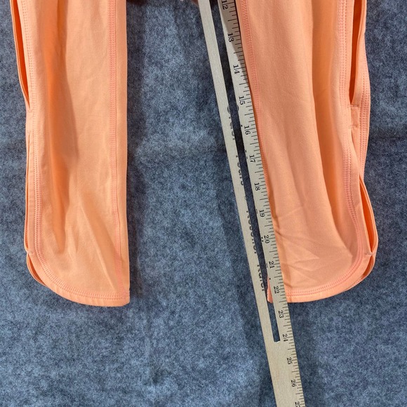 Free People Movement Leggings Small Neon Orange High Rise Infinity Cutout Capri - Picture 8 of 12